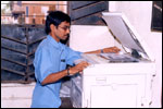 Training in operating the Xerox Machine, click here to see large picture.