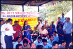 City Mahila Congress Members view a Parents Meet in Progress, click here to see large picture.