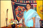 Mrs Radha, Director, Jan Sikshan Samstha [Min. of HRD] speaks at a Parents Meet, click here to see large picture.