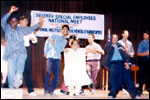 Social Fitment; Lekhadeepans present a Cultural Progamme at the 7th Special Employees National Meet 2001 at NIMH, click here to see large picture.