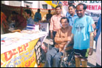 Mr Nutan Prasad, Cine Artist, [PHC] at the LEKHADEEP products stall at Ravindra Bharathi, click here to see large picture.