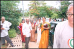 Ms Lalitha Solomon, President, State Bank Ladies Club and other members on a visit to LEKHADEEP., click here to see large picture.