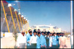 Social Fitment Activity  20.12.2002. LEKHADEEP Trainees at Gachibowli Stadium to witness 32nd National Games and Sports., click here to see large picture.