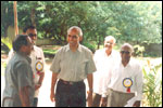 Dr D. K. Menon, Director, NIMH on an inspection  cum  guidance visit to LEKHADEEP, click here to see large picture.