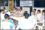 After PARIVAAR Elections, Sri B. Ramajoga Rao, President, LEKHADEEP, [reelected as Vice-President, PARIVAAR for a 3rd Term] is seated next to Sri J. P. Gadkari, President, PARIVAAR, click here to see large picture.