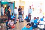 Sri S. B. Pillay, Principal AG and Ms Sailaja, Sr DAG [Admn] and Estate officer observe LEKHADEEP VTC MR Trainees at work, click here to see large picture.