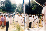 Independence Day Celebrations Sri M. S. Shekhawat, Prl. AG hoists the National Flag at LEKHADEEP, click here to see large picture.